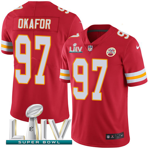 Kansas City Chiefs Nike #97 Alex Okafor Red Super Bowl LIV 2020 Team Color Men Stitched NFL Vapor Untouchable Limited Jersey